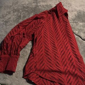 Chico's Red Button Down Shirt